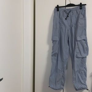 Blue Parachute Pants. From Garage, Size:S.